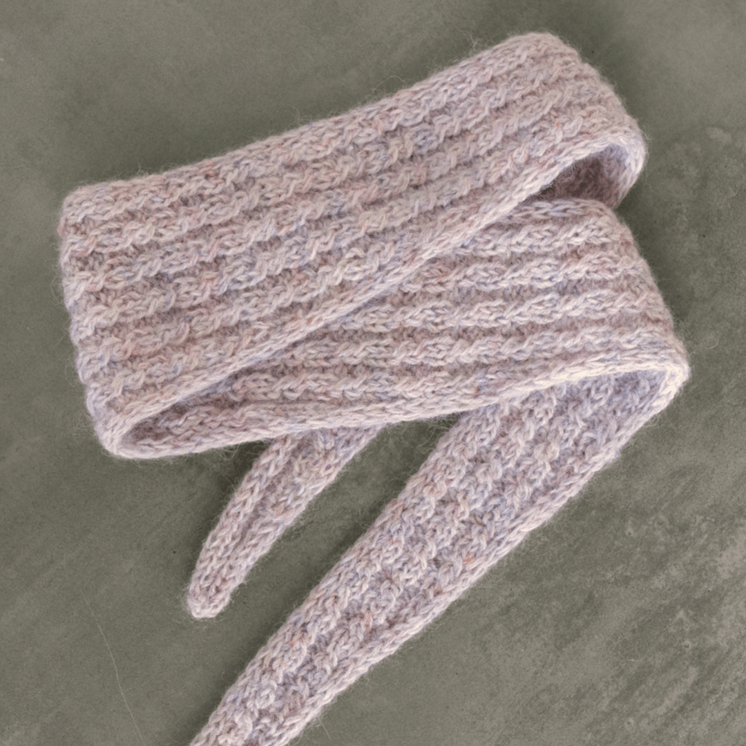 Strikkekit i Ripple Scarf I lys lilla farve